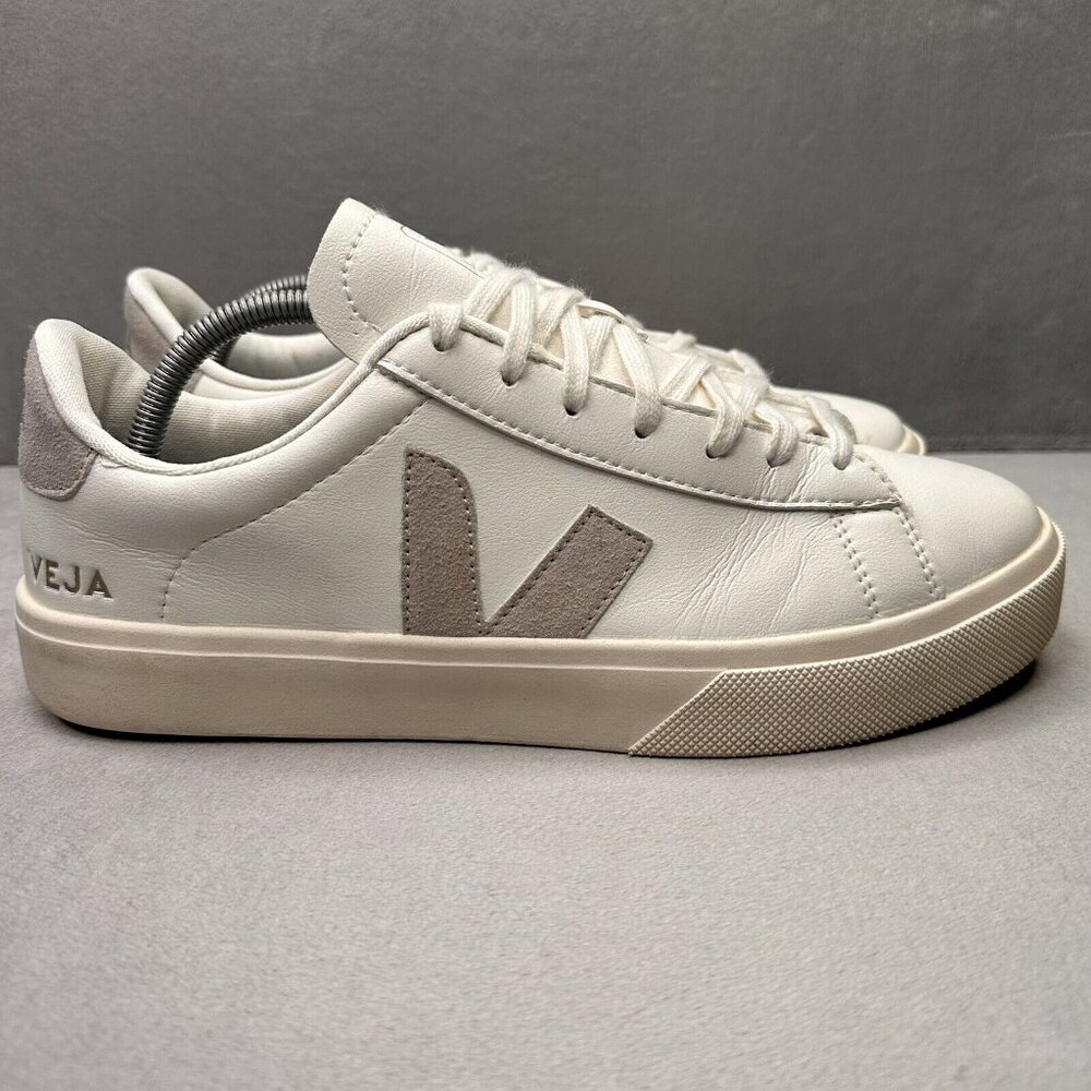 Veja Campo Mens Size 11 Shoes White Natural Leather Fashion Low Top Sneakers